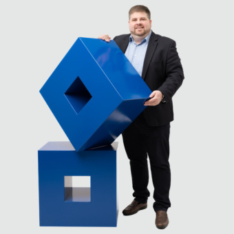 Pascal Mettler with cube